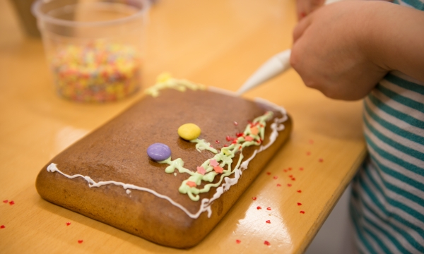Lebkuchen verzieren - Rechteck mit Deko