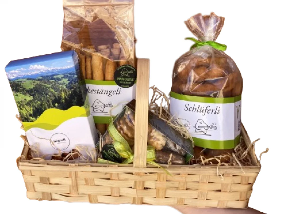 Emmentaler Geschenkkorb Chörbli weiss